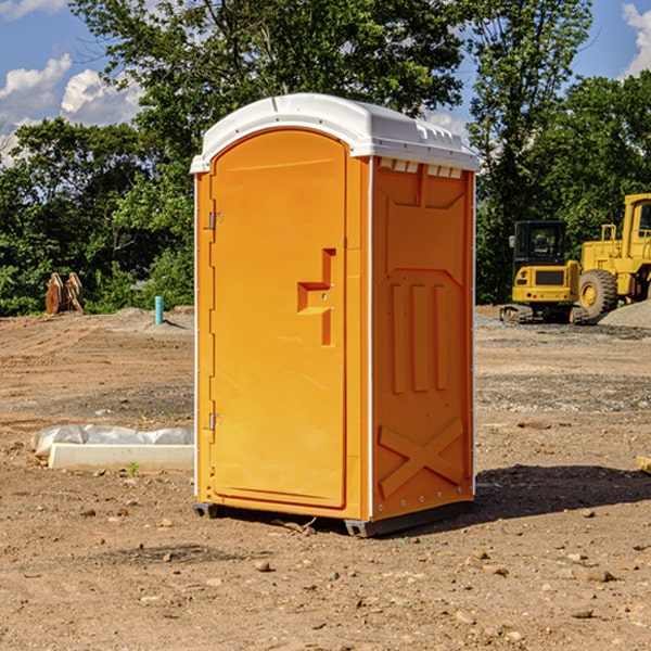 can i customize the exterior of the porta potties with my event logo or branding in Fontana